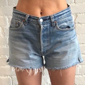 Vintage Twin Levi’s 501 cut-off shorts